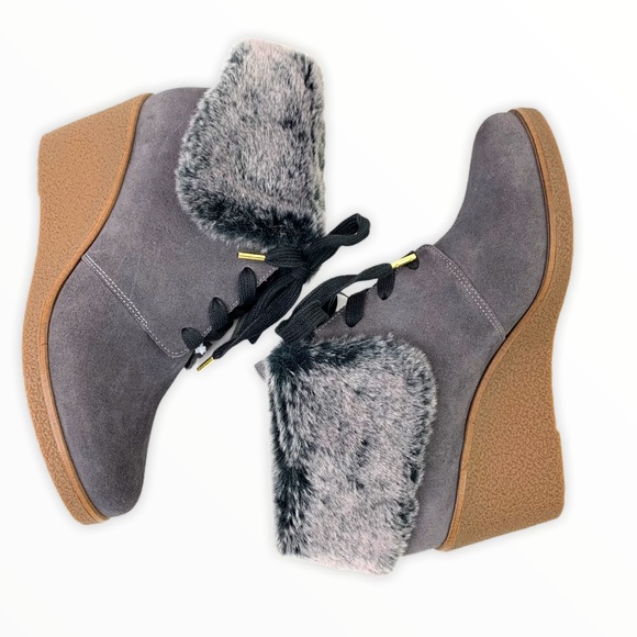 Cole Haan Coralie Waterproof Wedge Bootie suede 7 - Picture 3 of 9